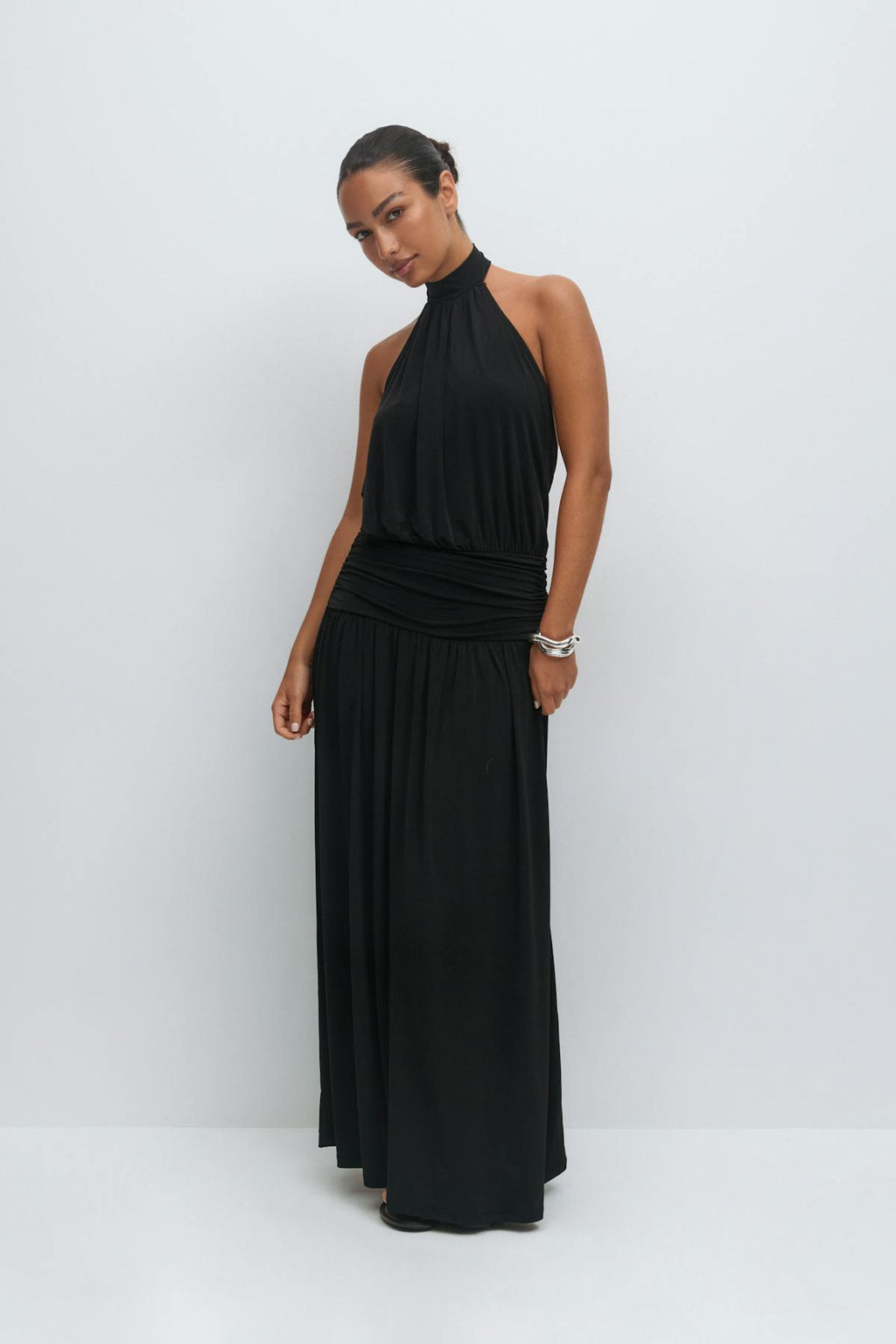 Halterneck maxi dress