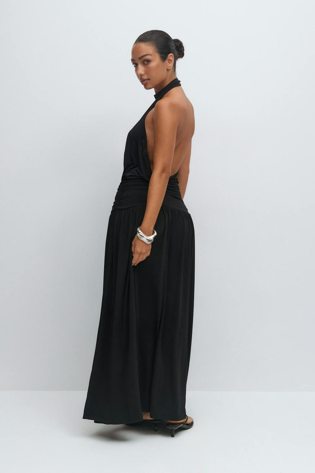 Halterneck maxi dress