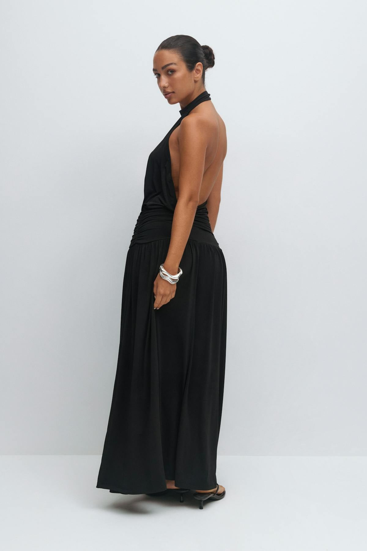 Halterneck maxi dress