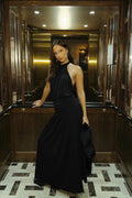 Halterneck maxi dress