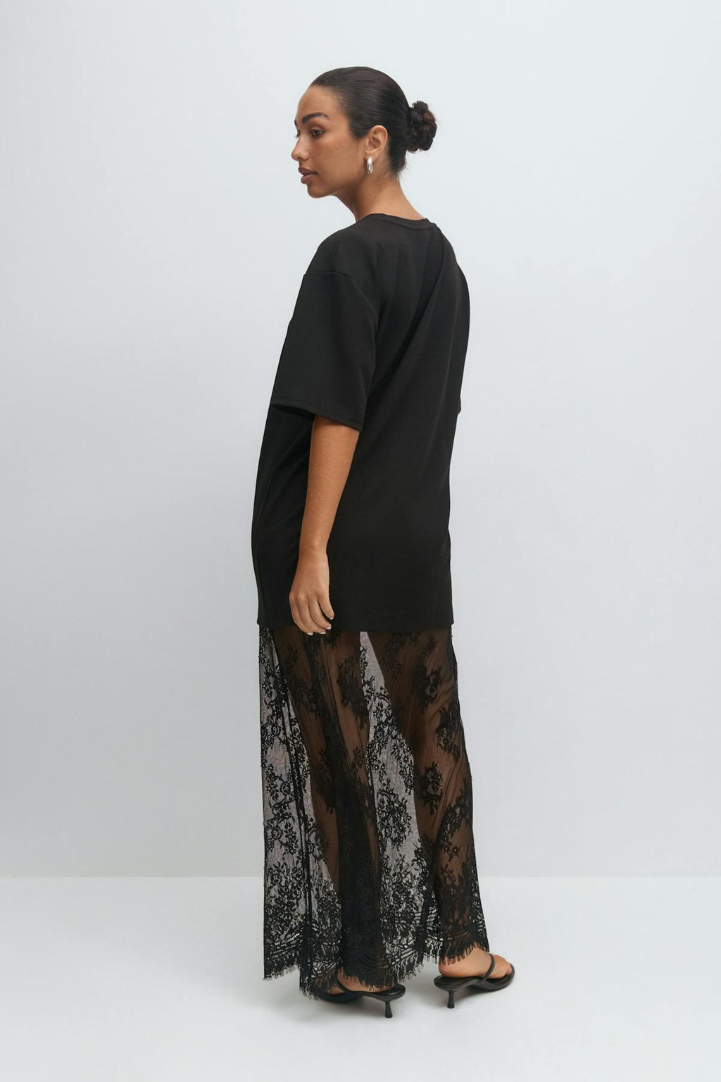 T-shirt lace maxi dress