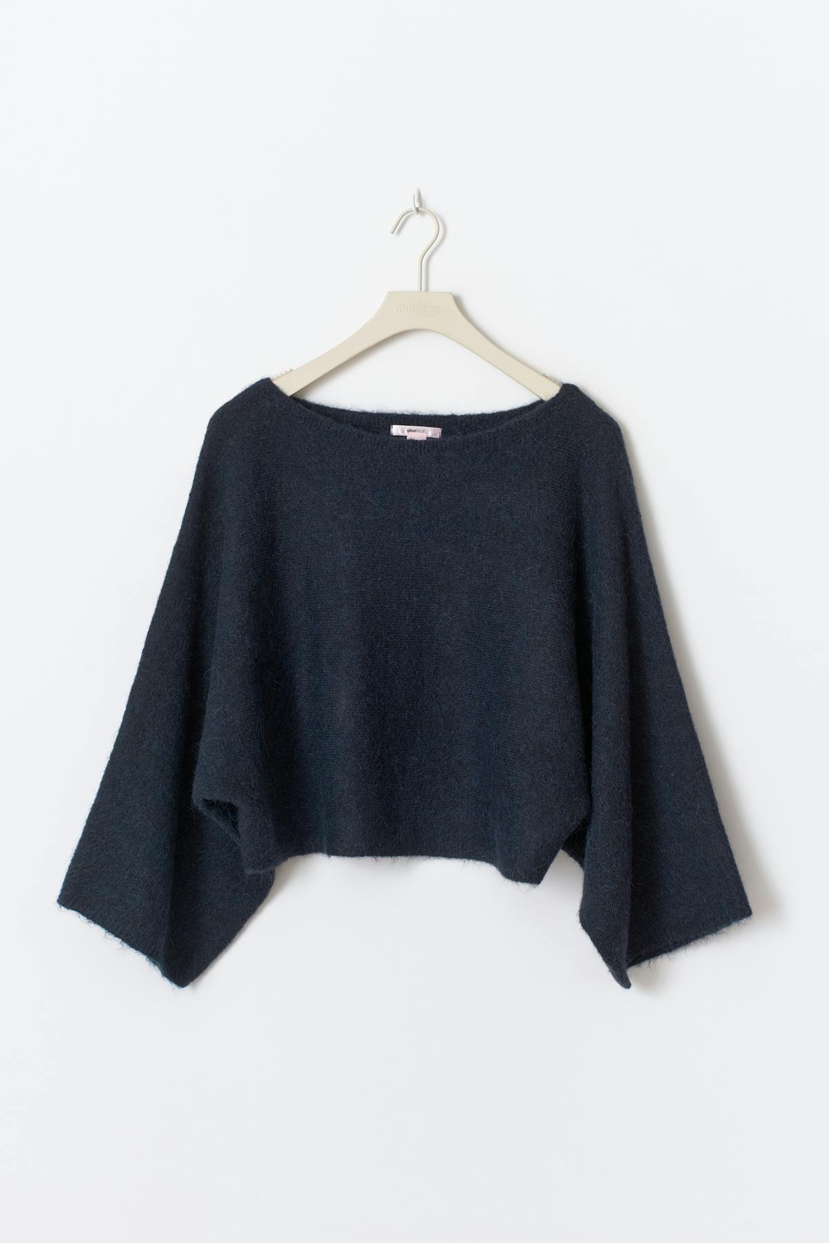 Y knitted poncho sweater