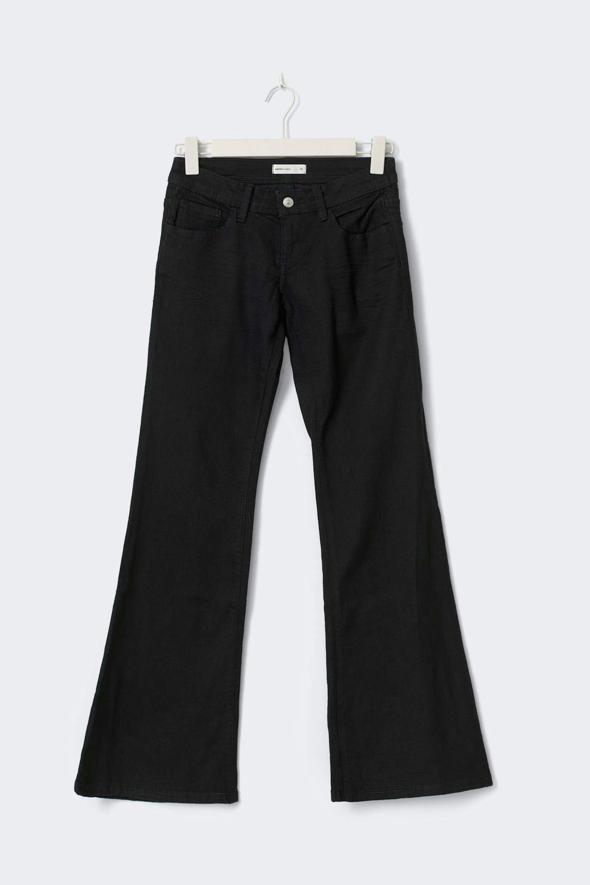 Ultra low flare petite jeans