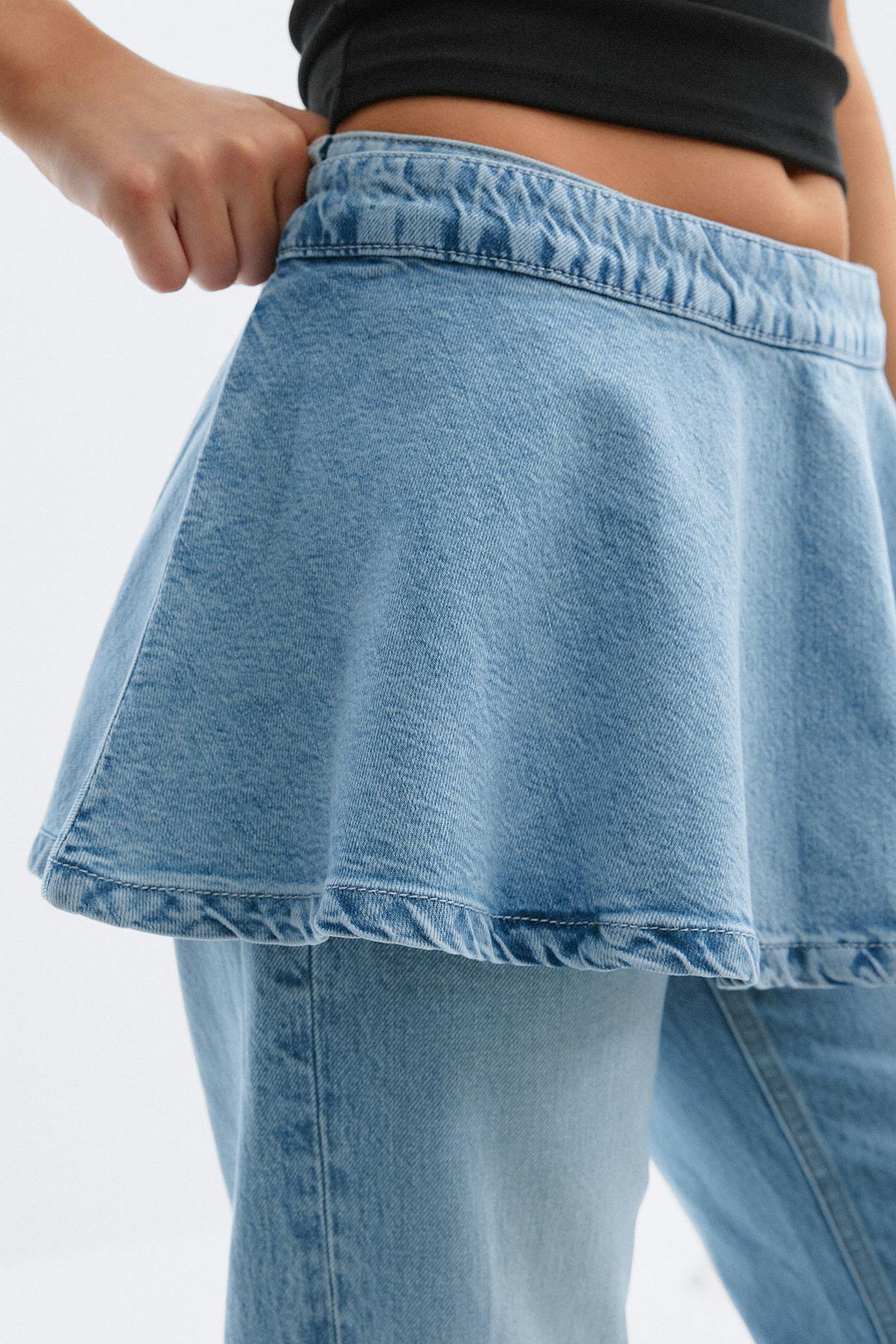 Denim mini skirt