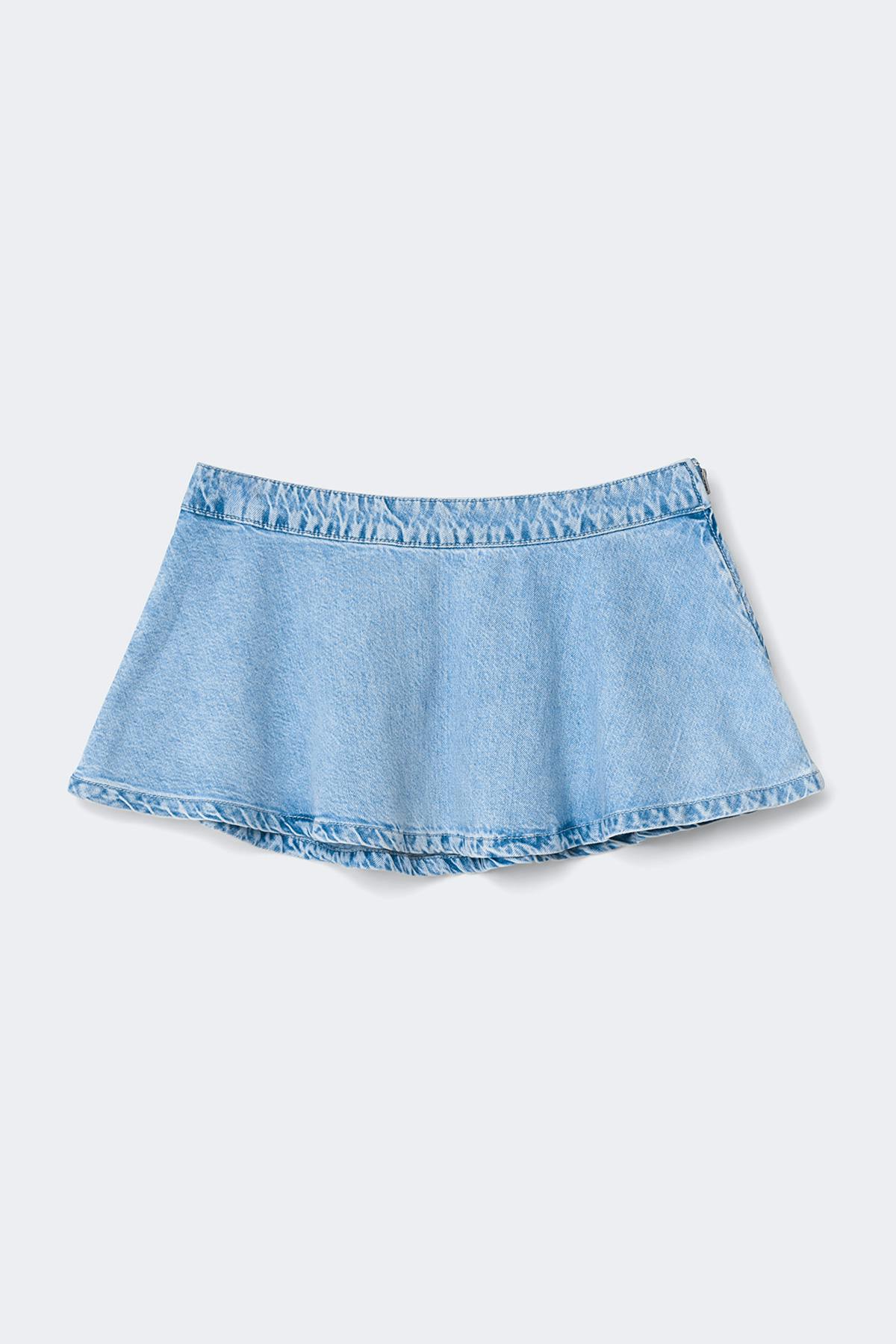 Denim mini skirt