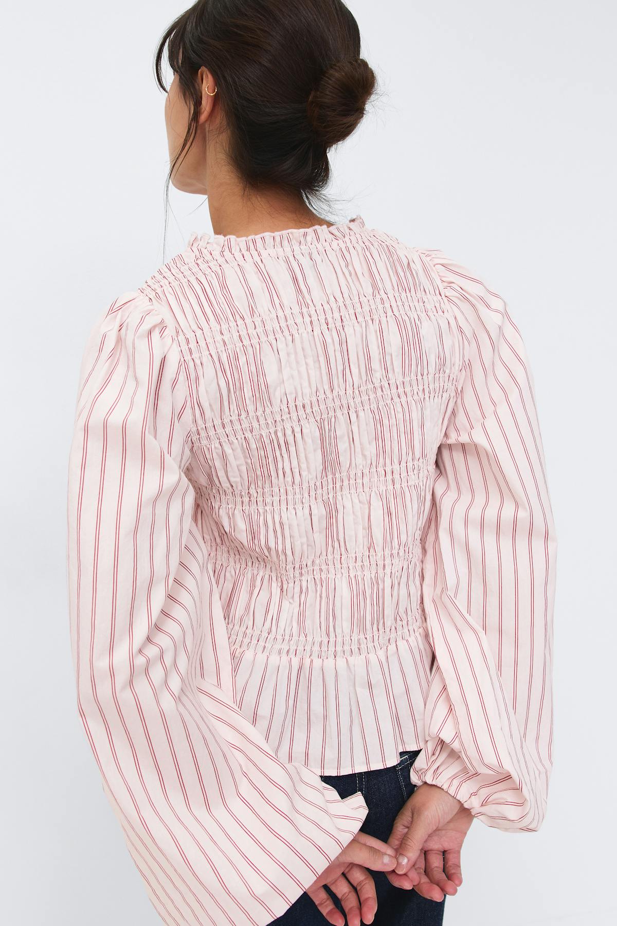 Poplin smock blouse