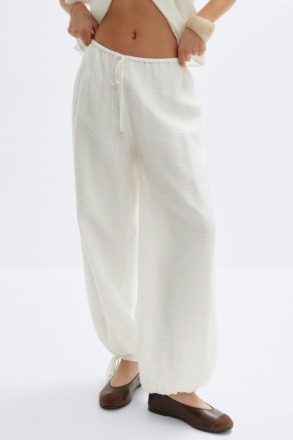 Sheer balloon trousers