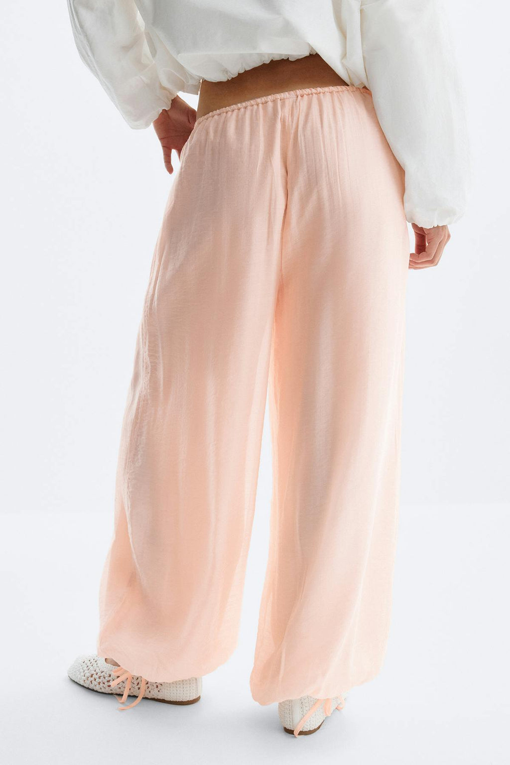 Sheer balloon trousers