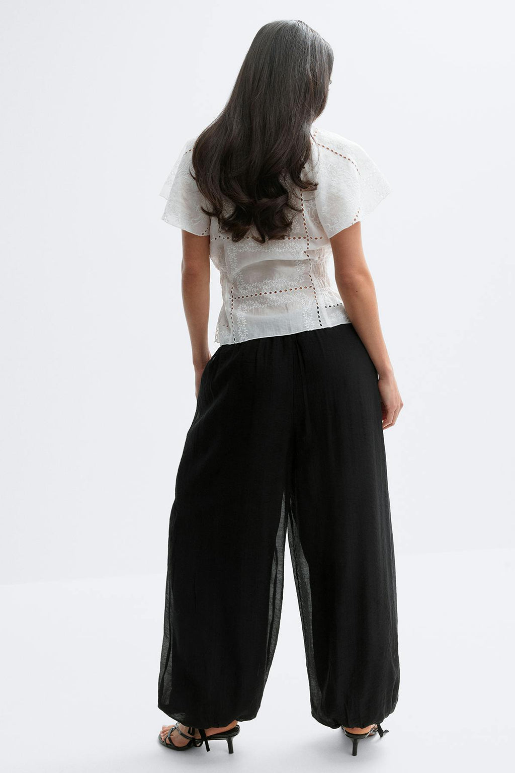 Sheer balloon trousers