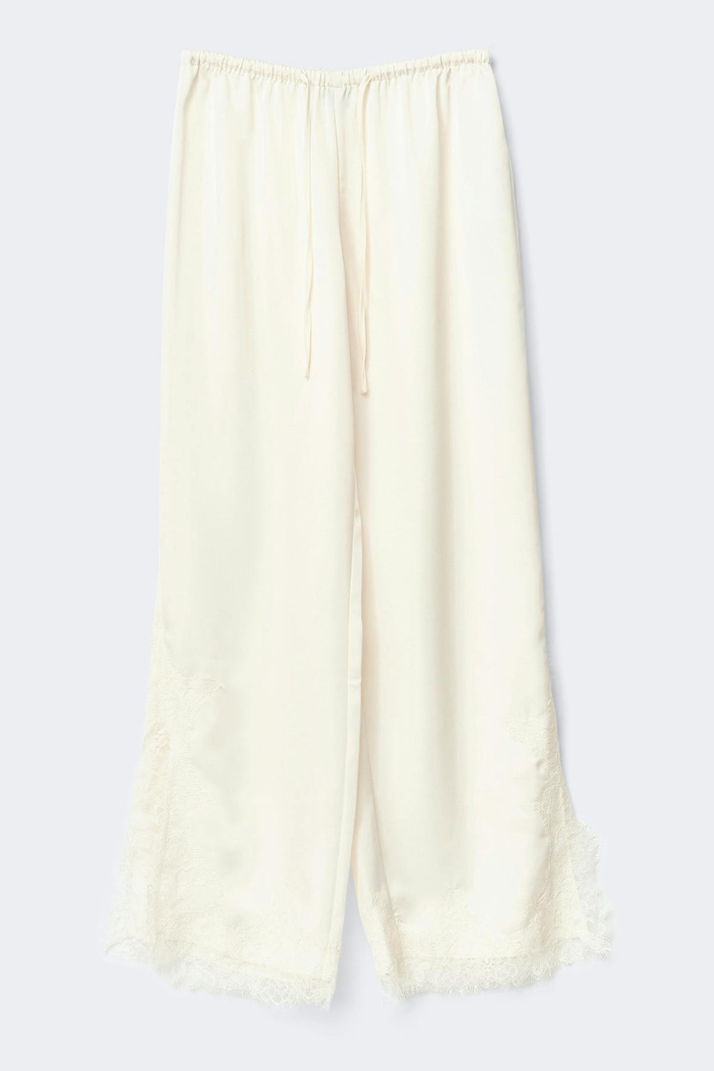 Satin lace trousers