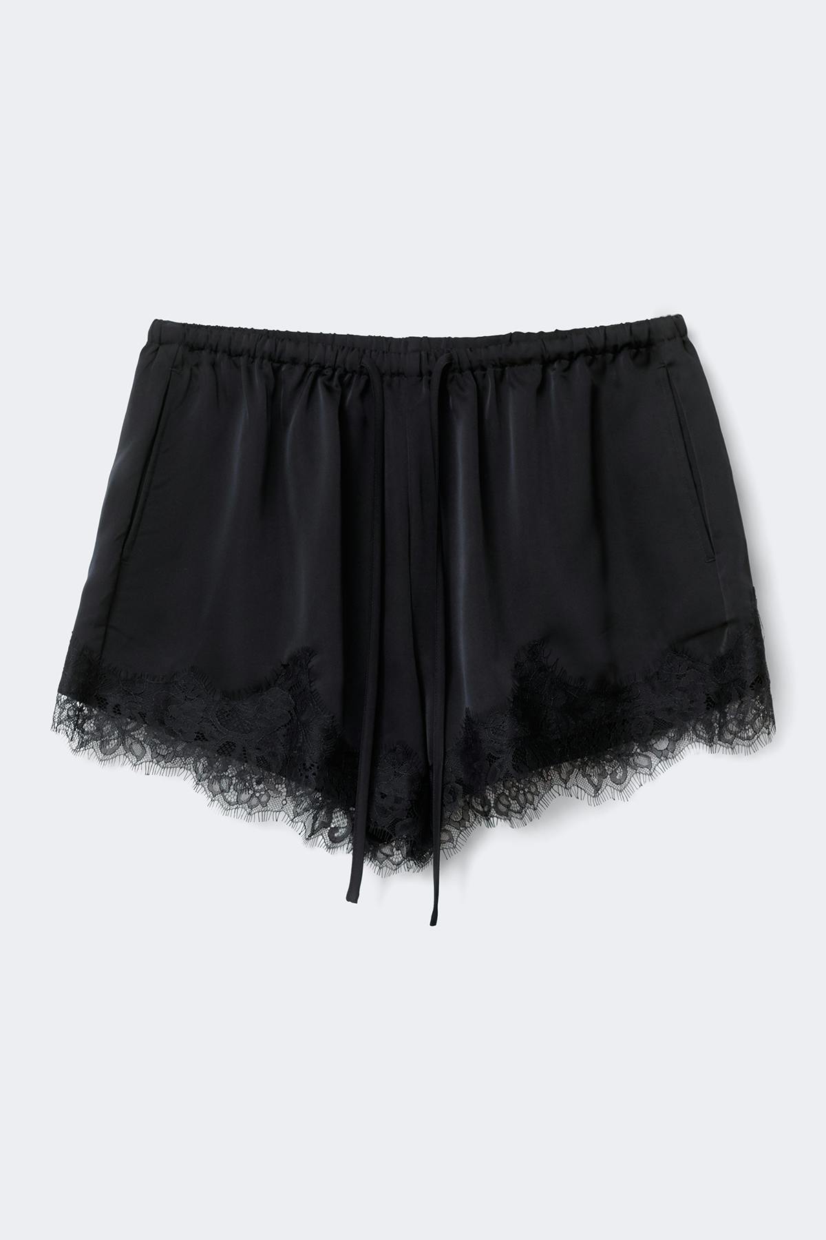 Satin lace shorts