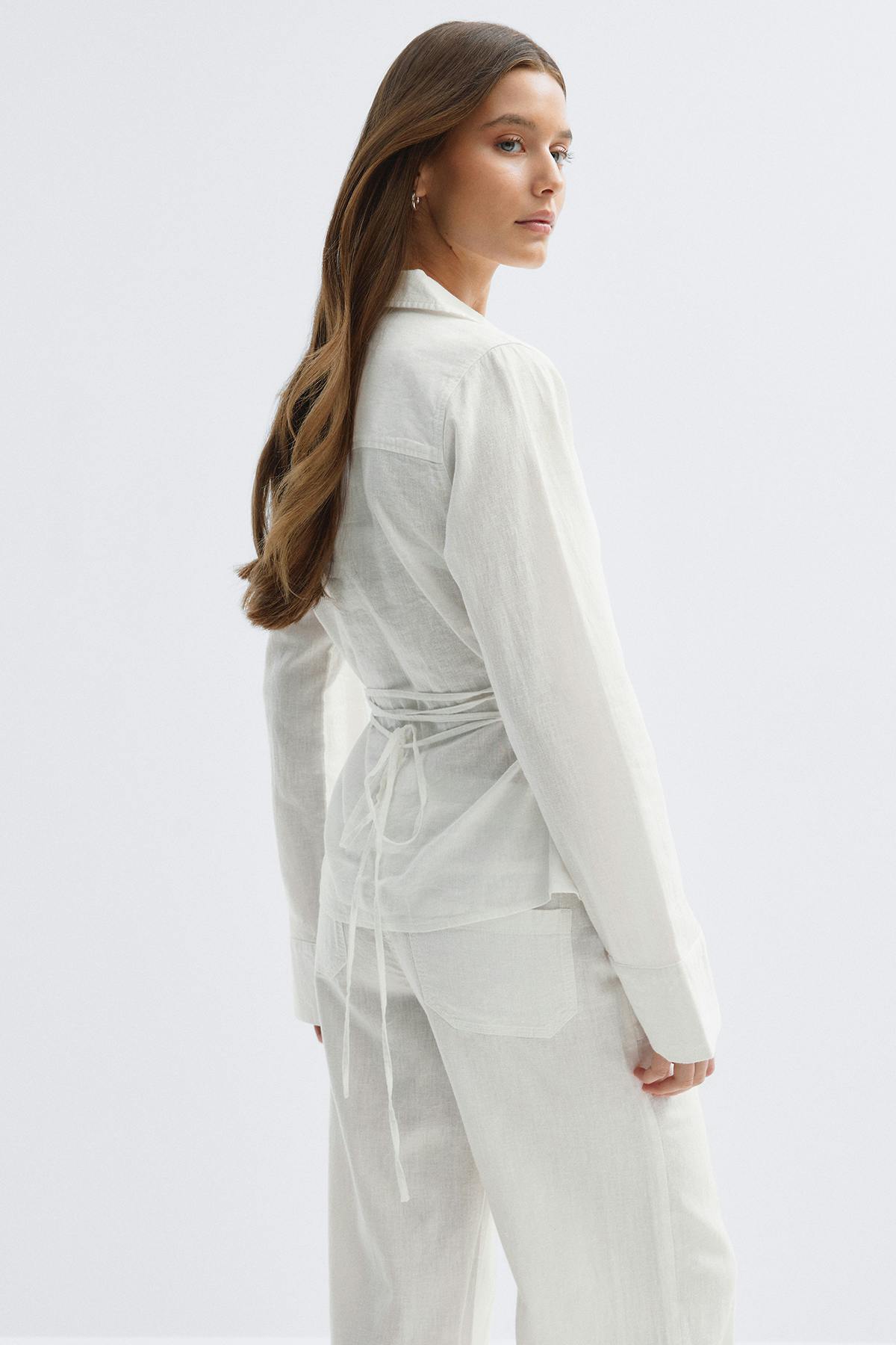 Linen blend shirt