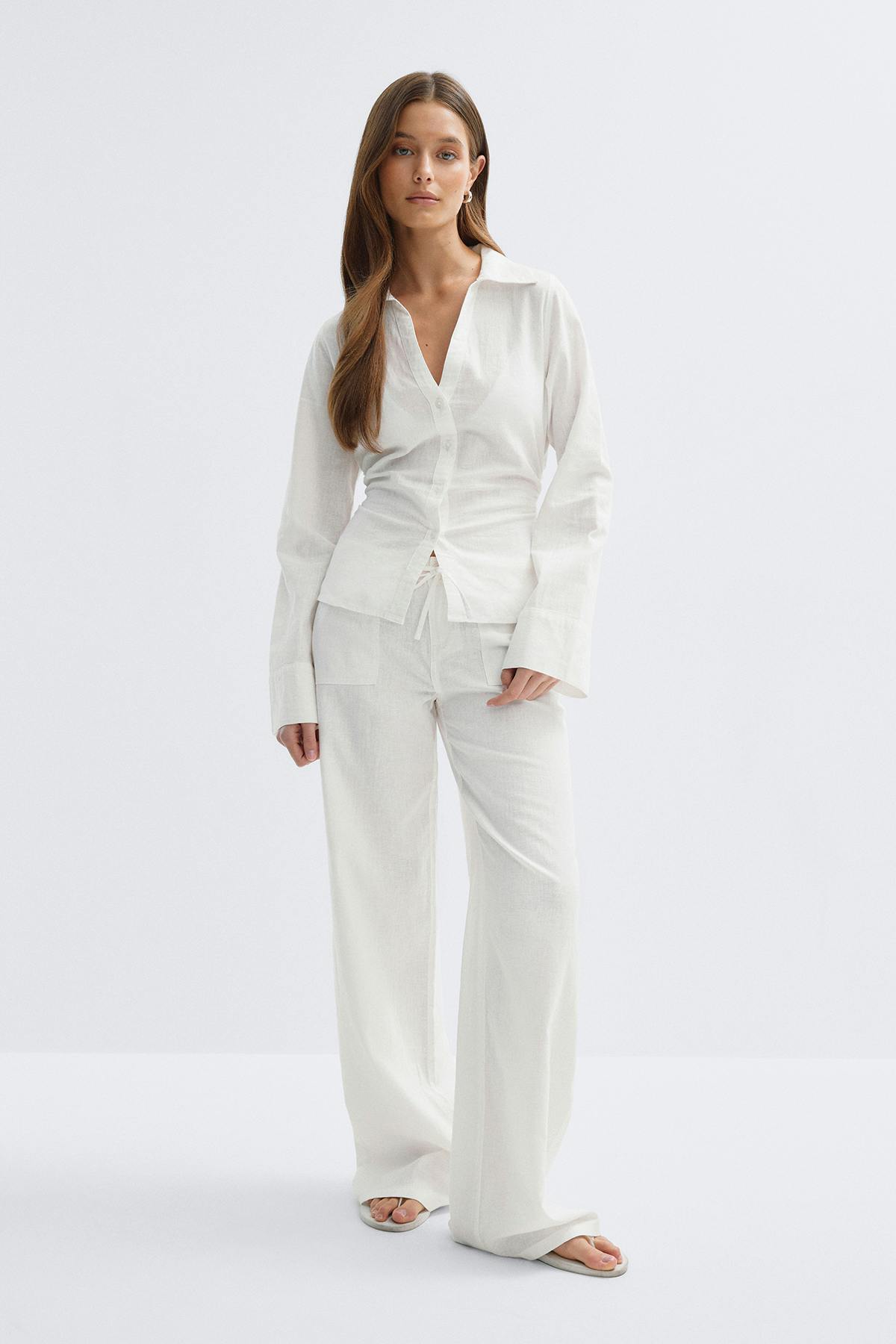 Linen blend shirt