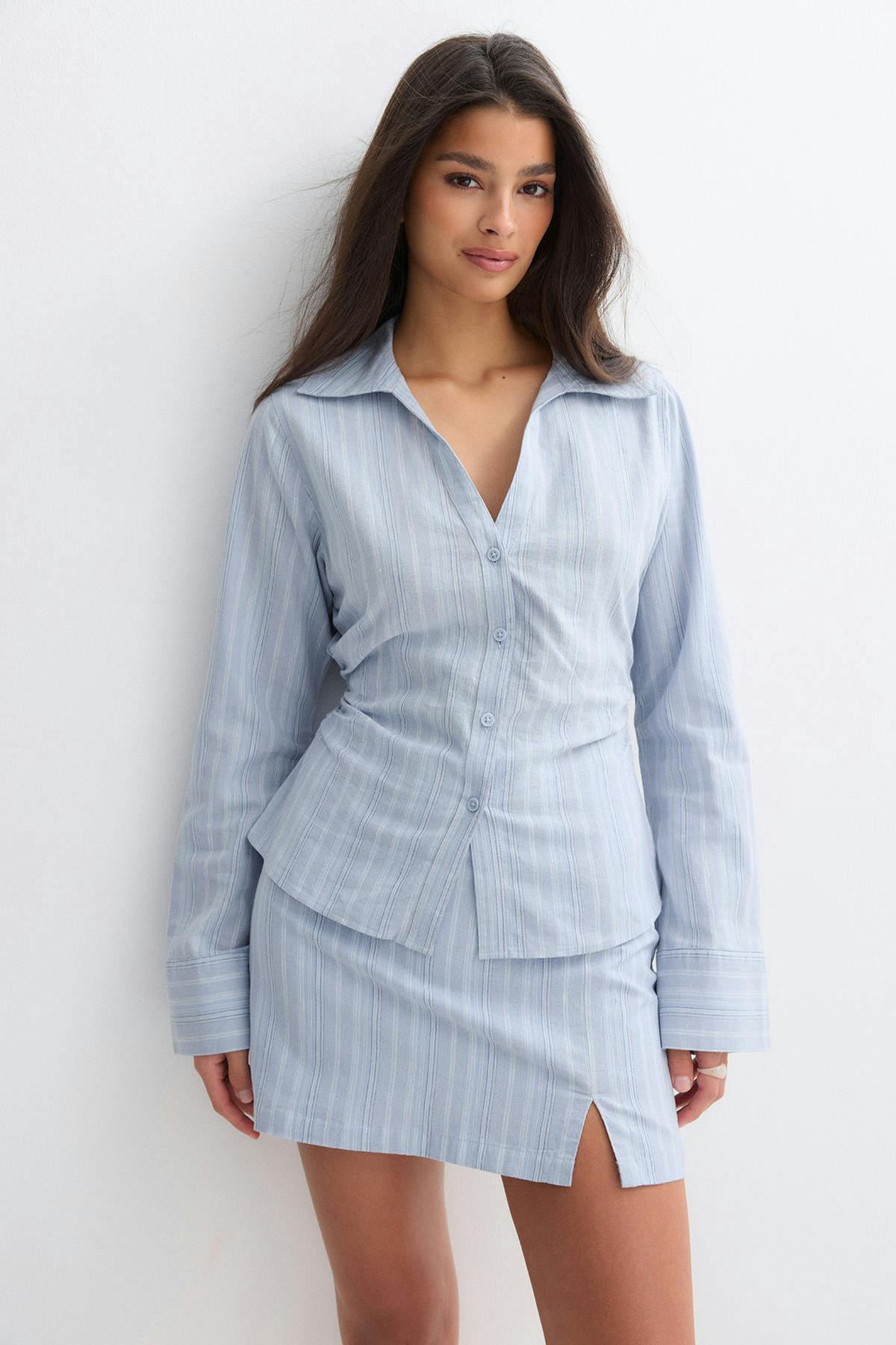 Linen blend shirt