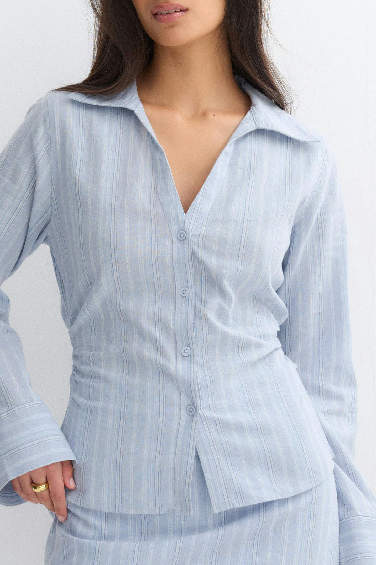 Linen blend shirt