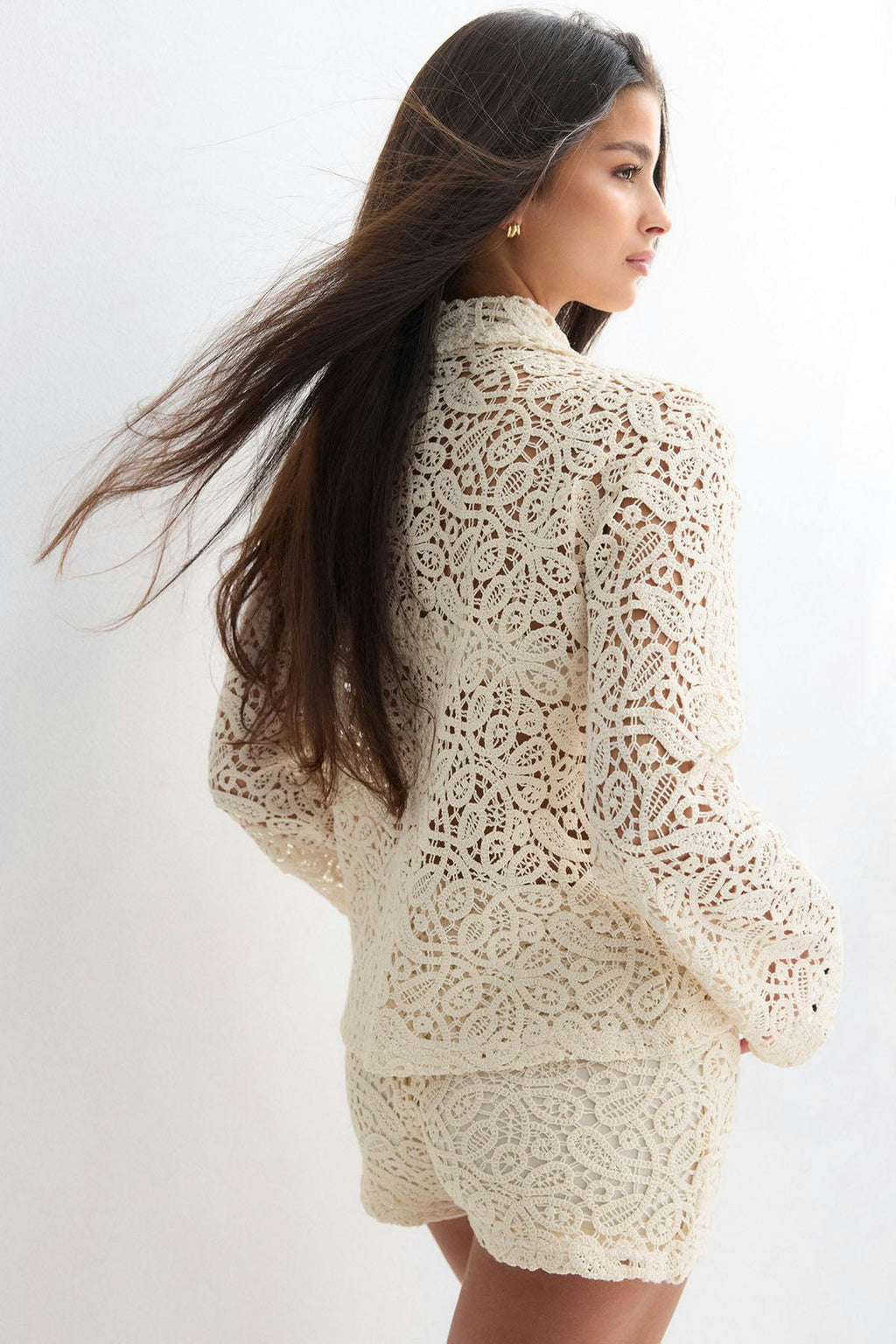 Knitted crochet shirt