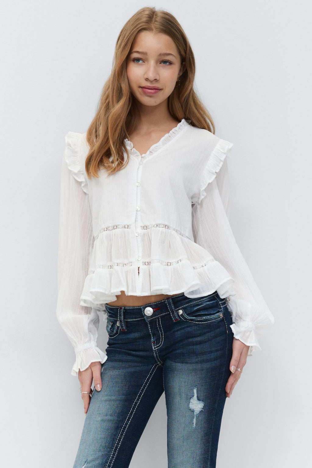 Y long sleeve blouse