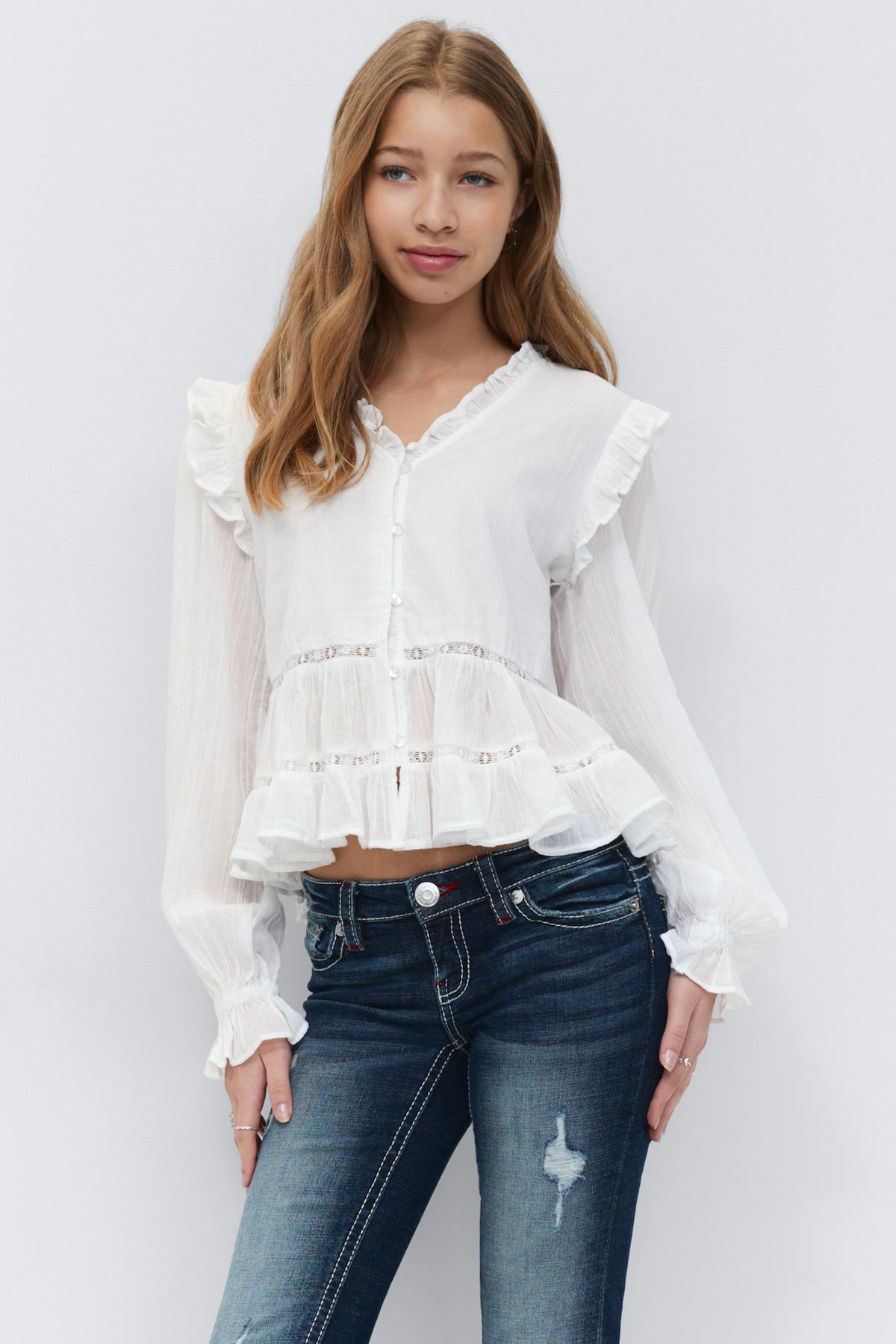 Y long sleeve blouse