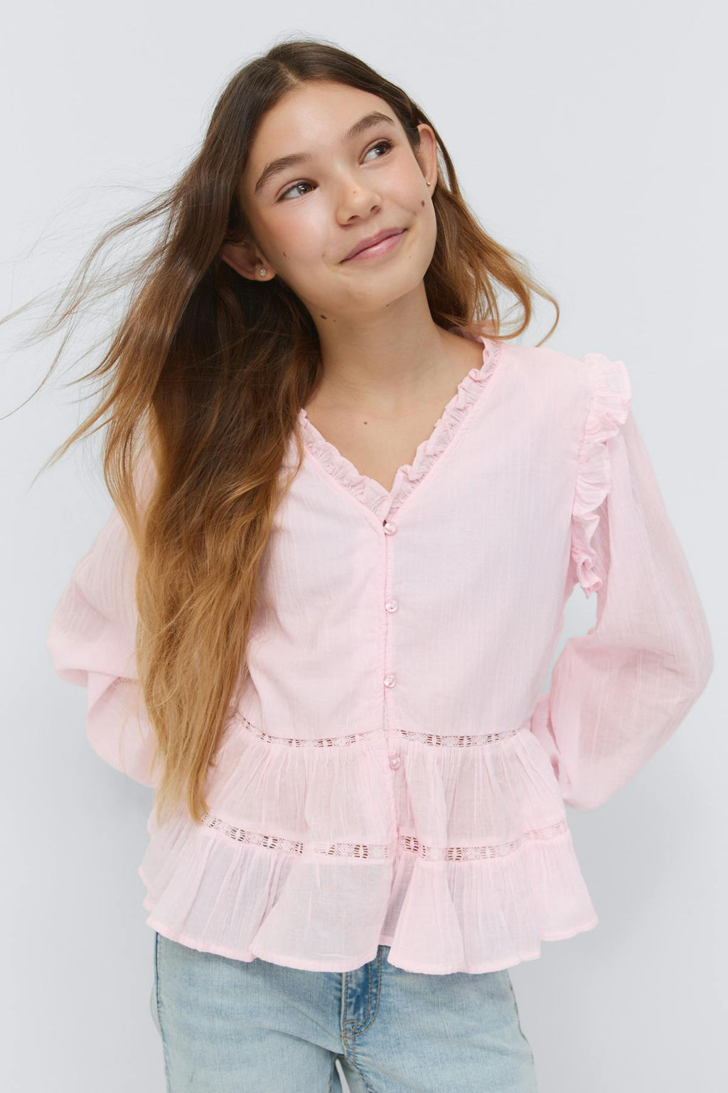 Y long sleeve blouse