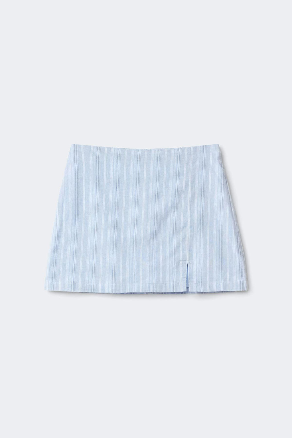 Linen blend mini skirt