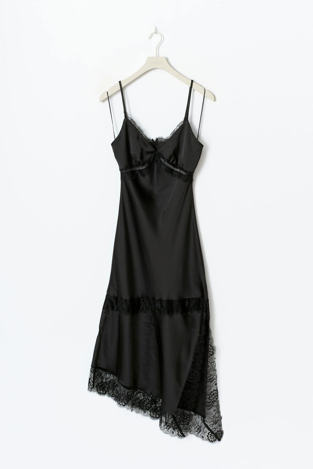 Satin lace midi dress