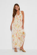 Pleated maxi dress
