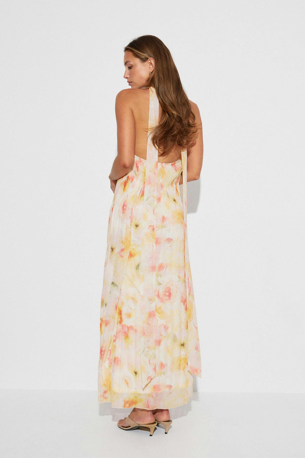 Pleated maxi dress