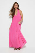 Pleated maxi dress