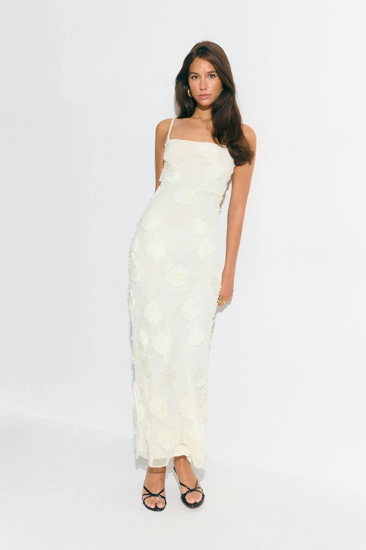 Embroidery maxi dress