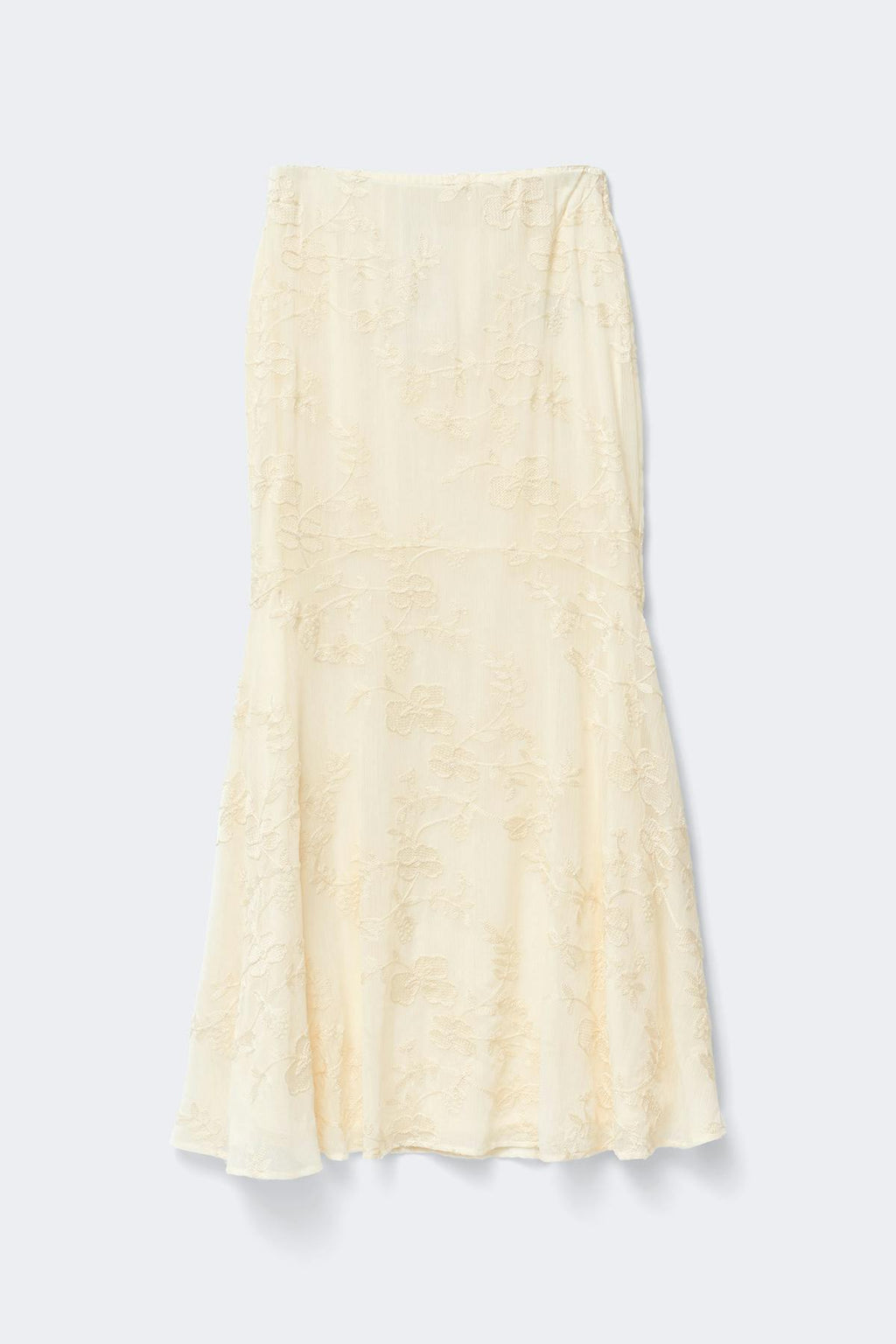 Embroidery maxi skirt