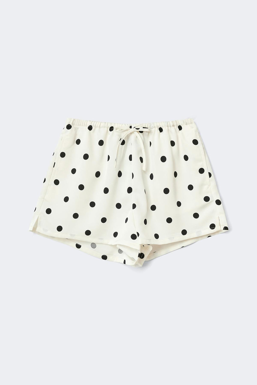 Satin drawstring shorts
