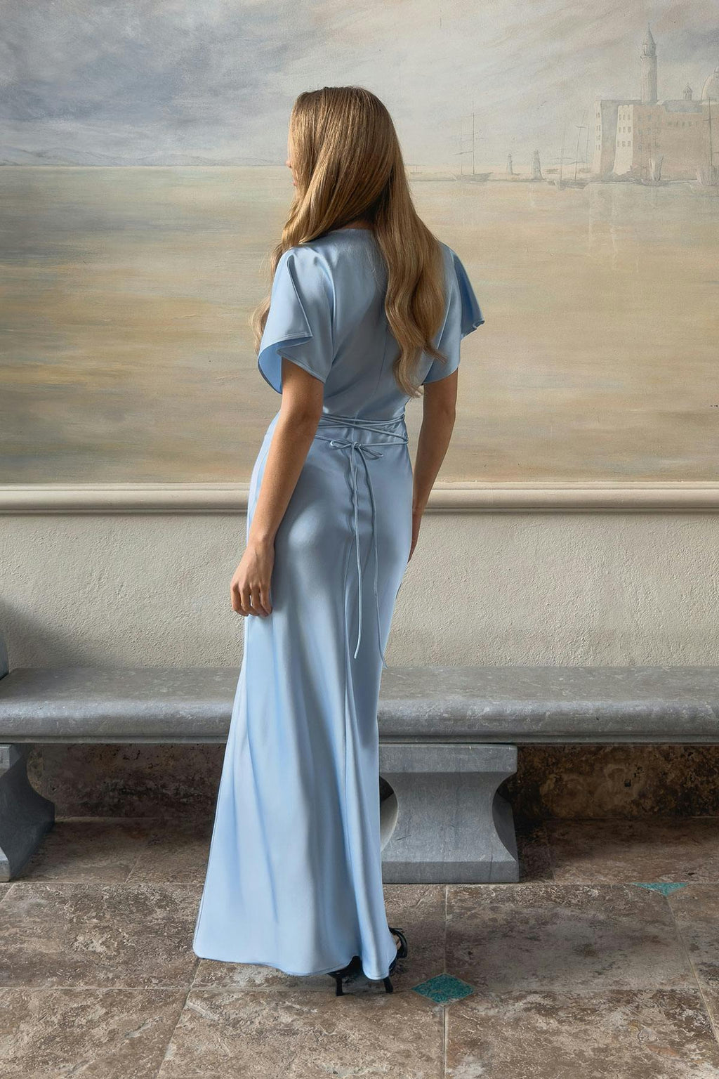 Satin maxi dress