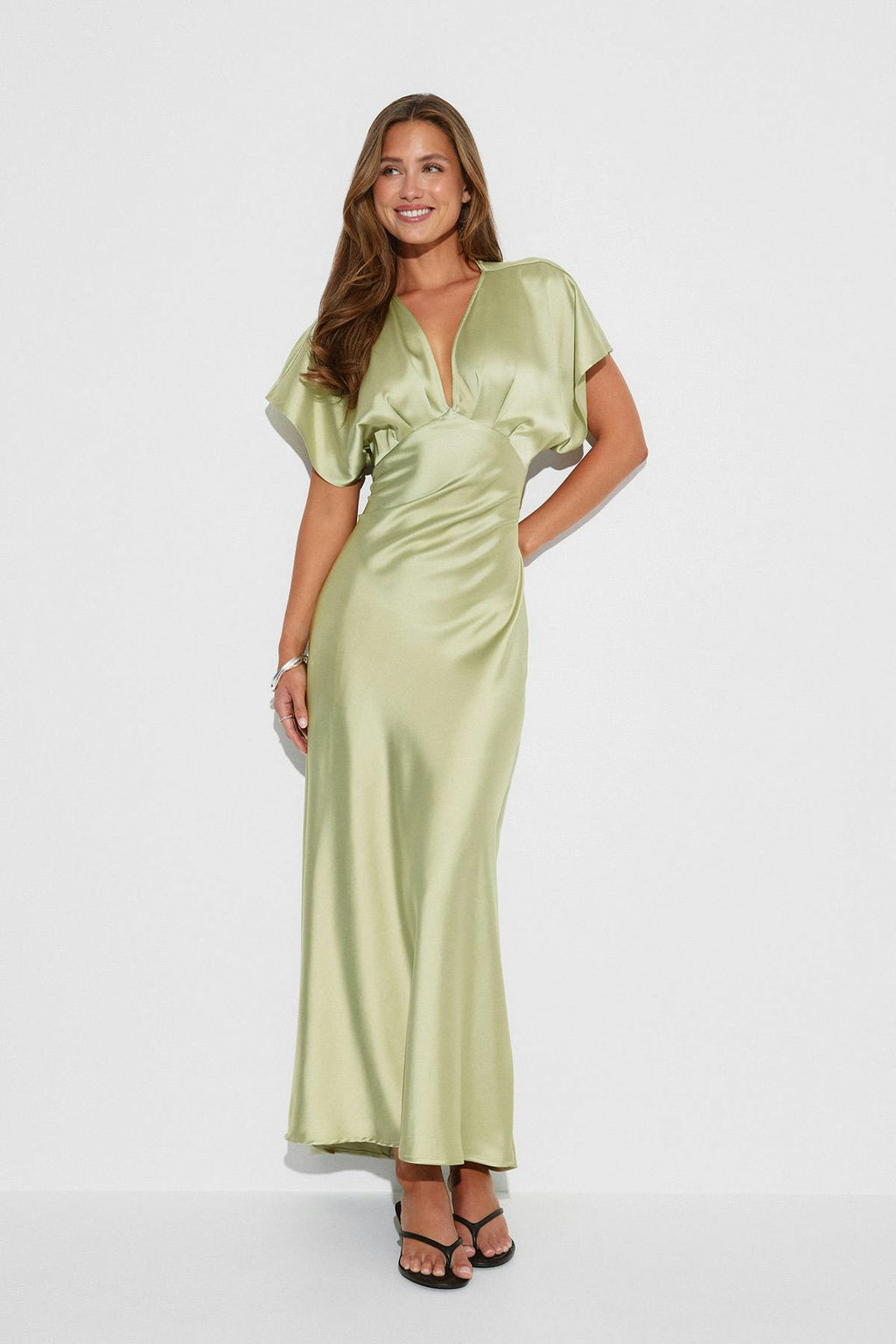 Satin maxi dress