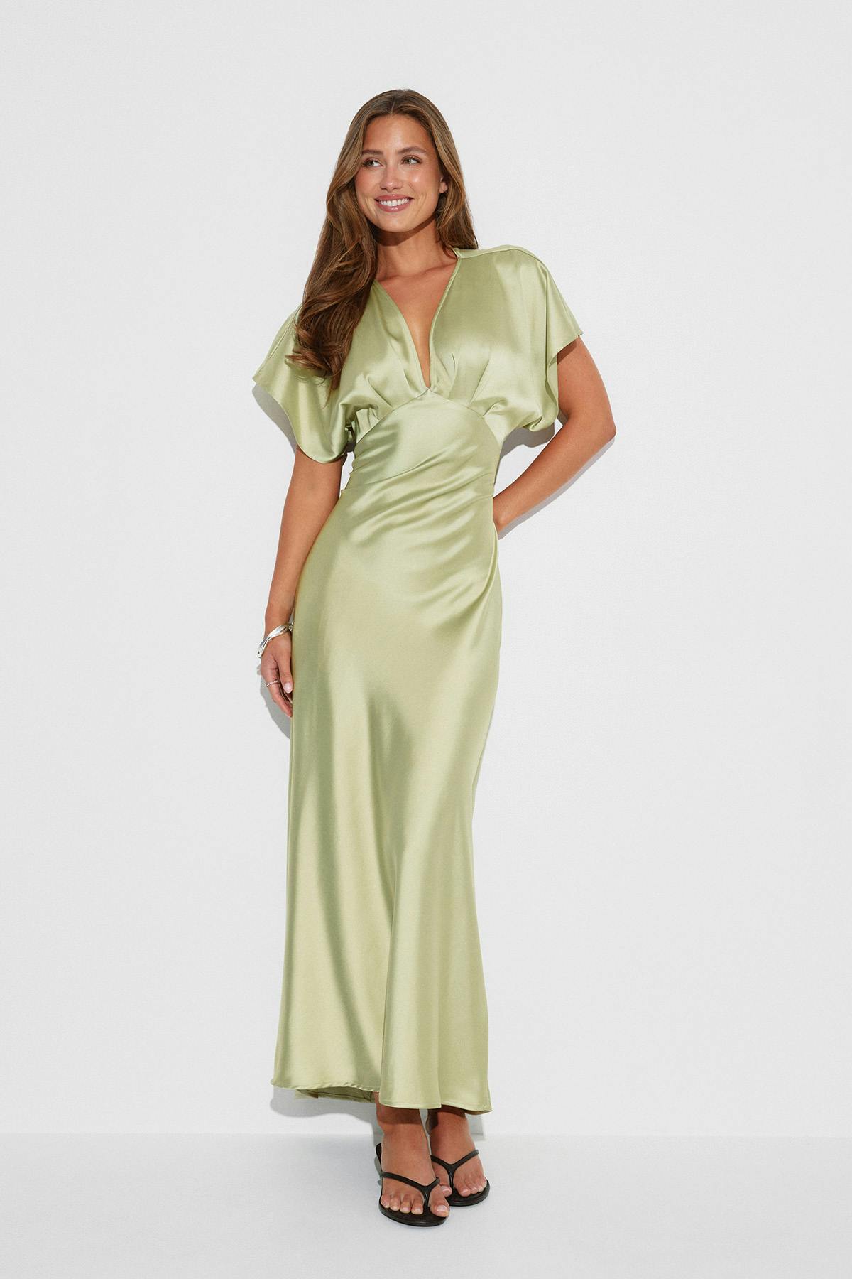 Satin maxi dress