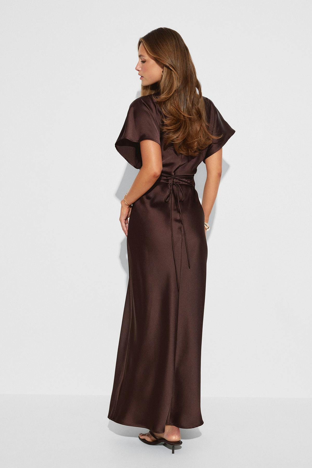 Satin maxi dress