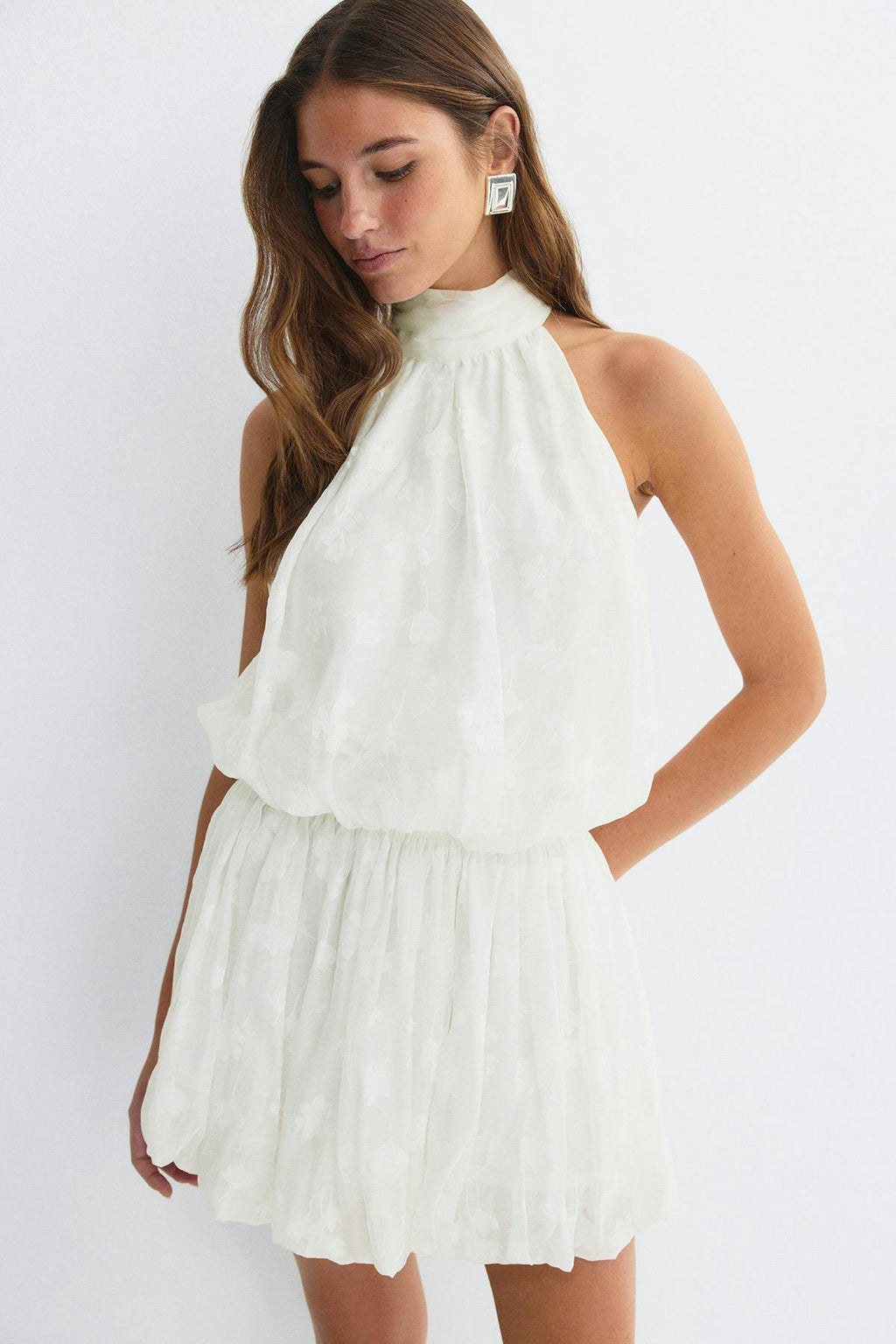 Floral halter neck top