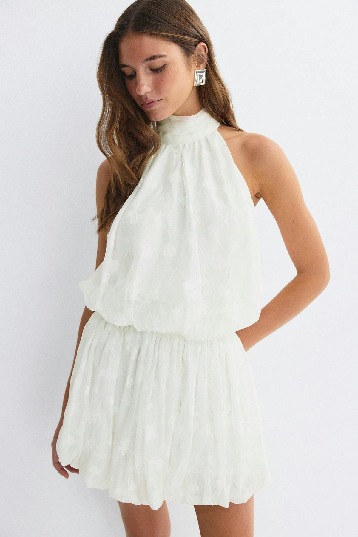 Floral halter neck top