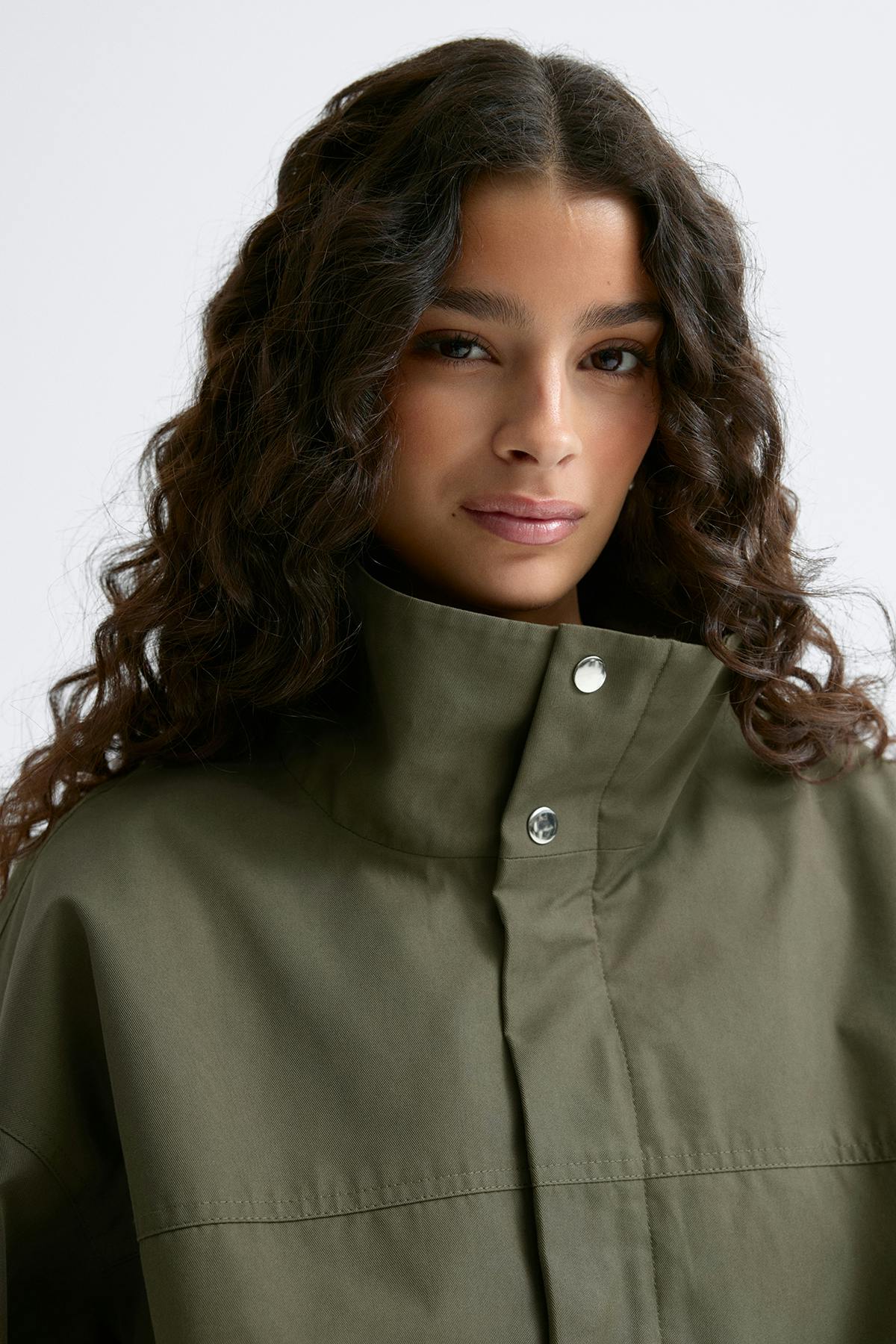 High neck short jacket