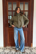 High neck short jacket