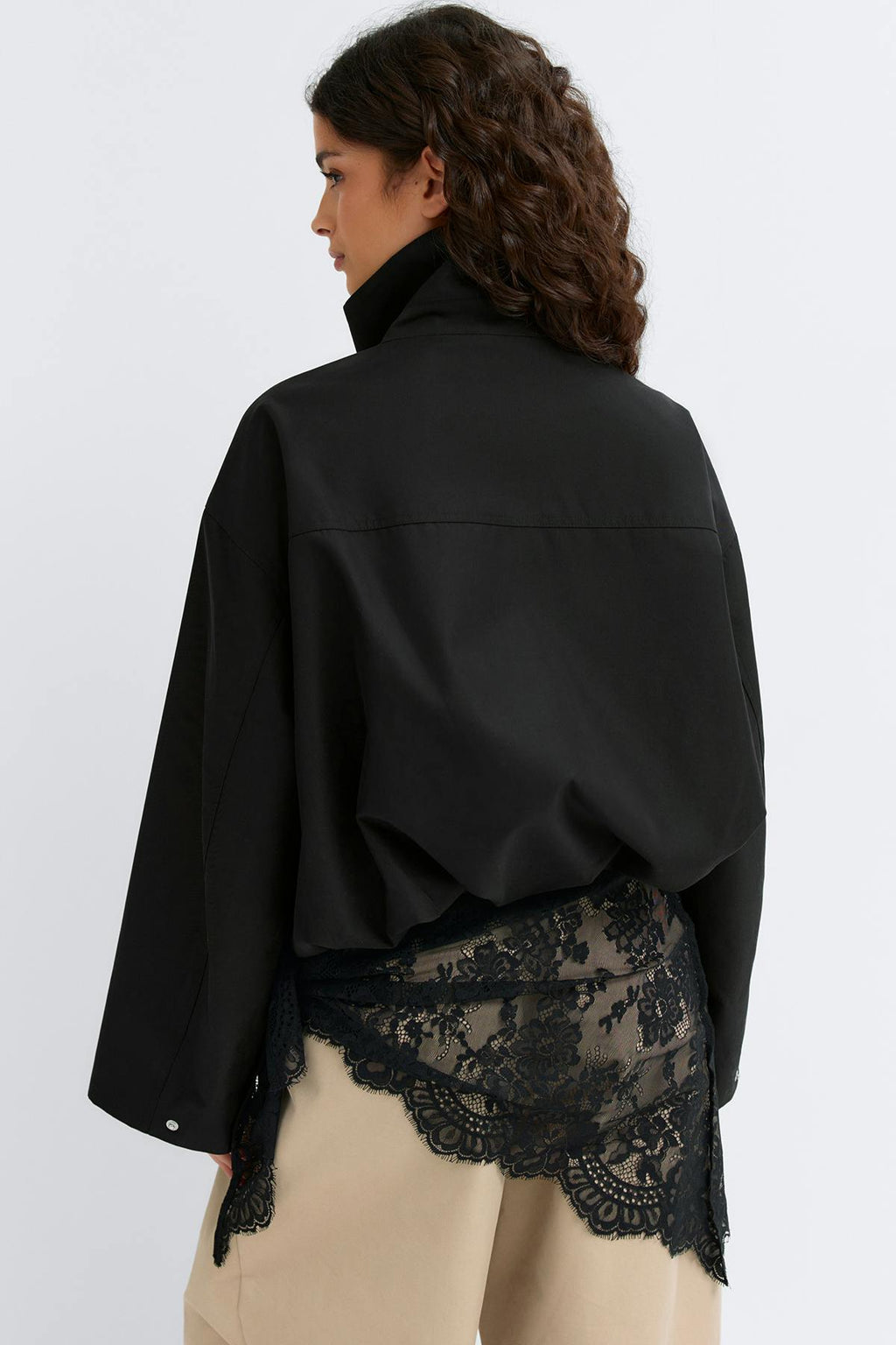High neck short jacket