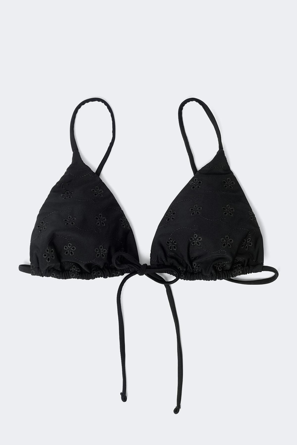 Embroidery triangle bikini top