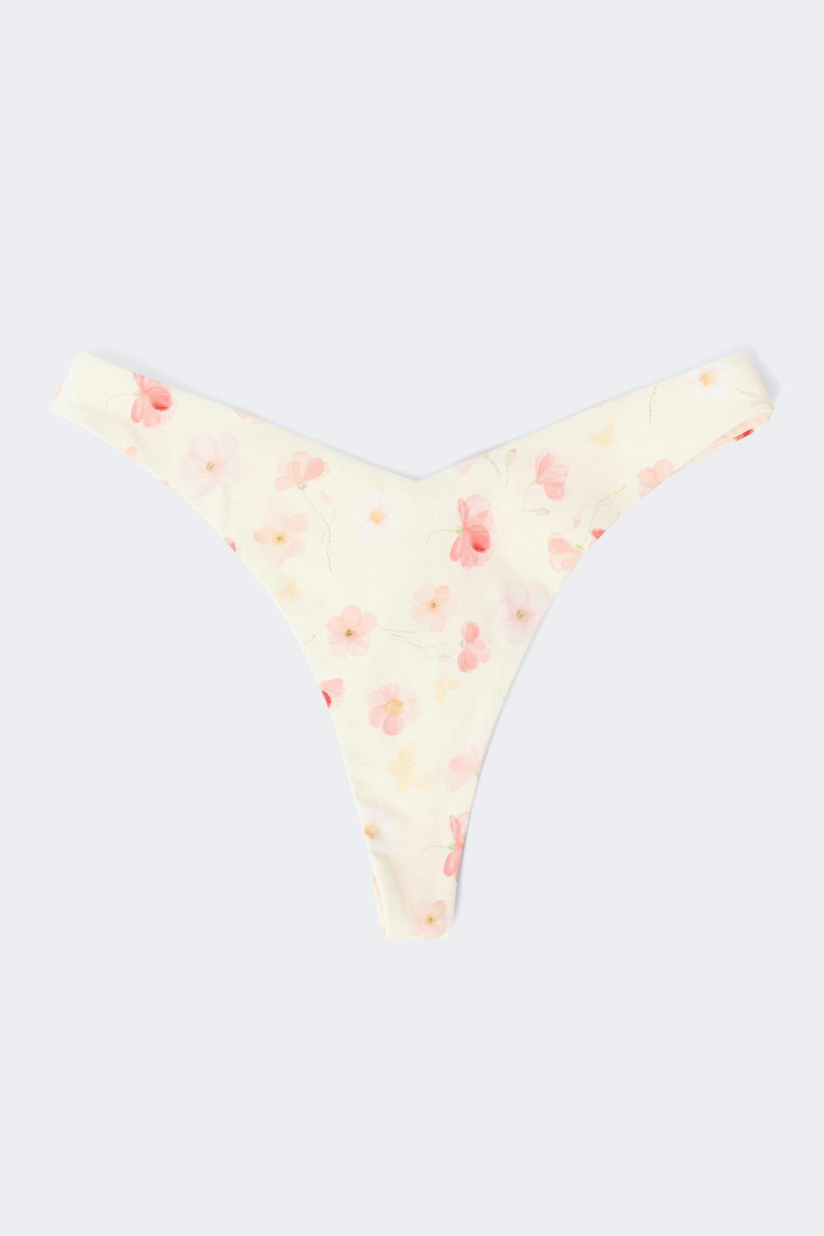 High bikini thong