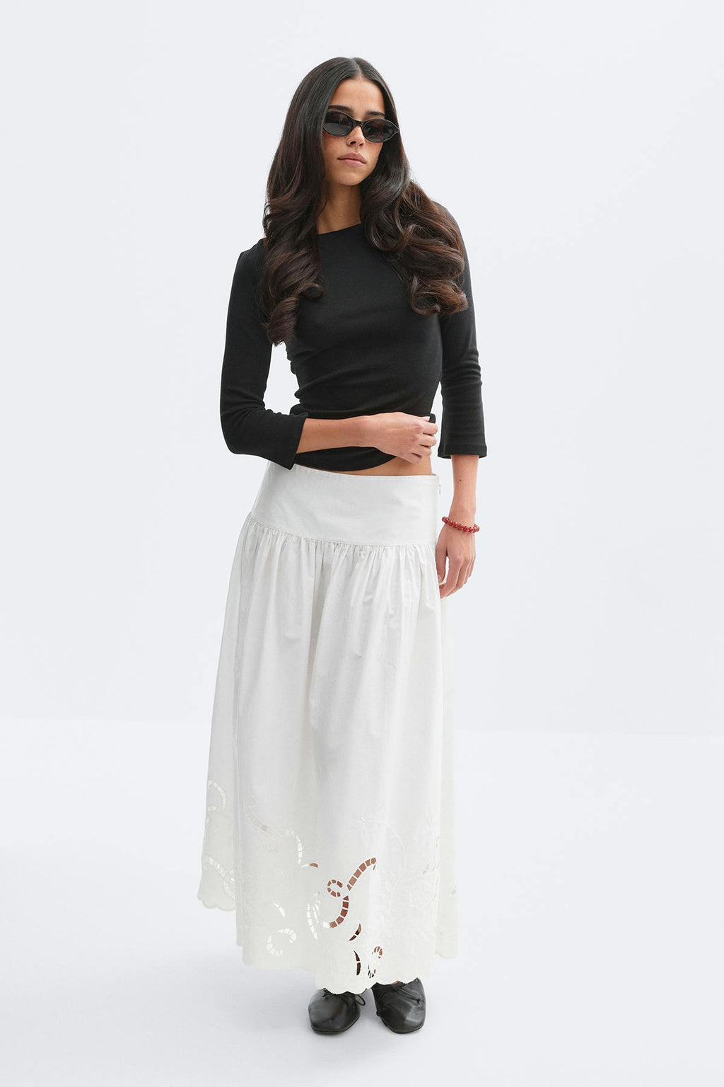 Poplin skirt