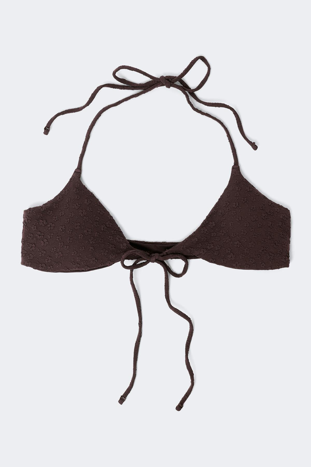 Front tie bikini top