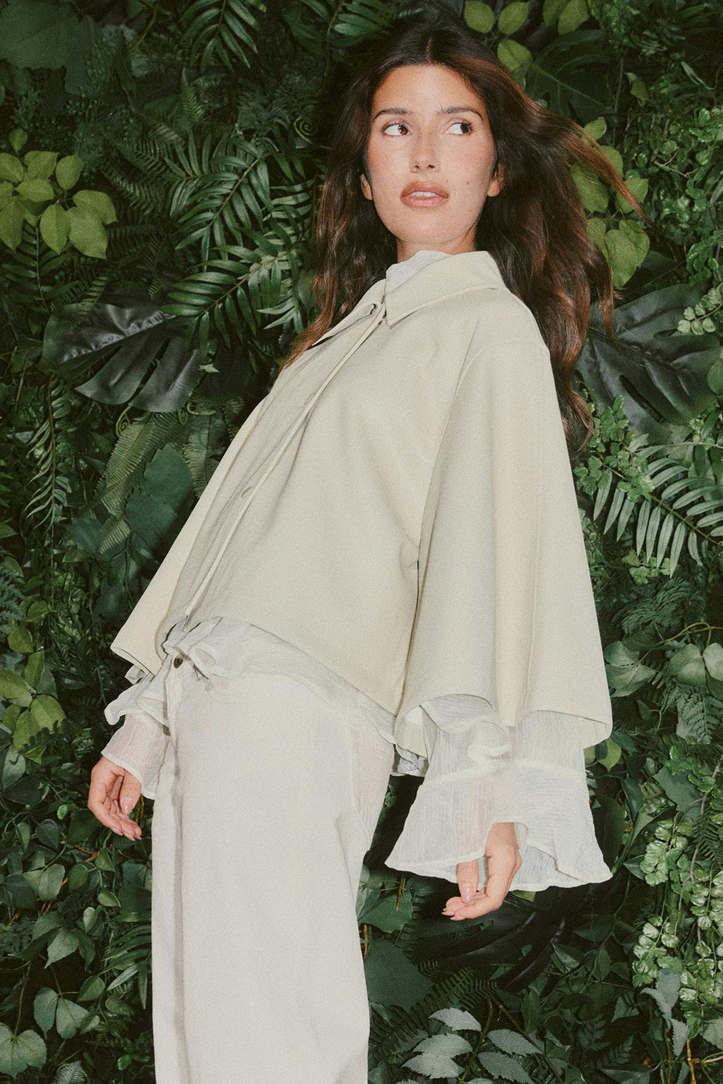 Pu cape jacket