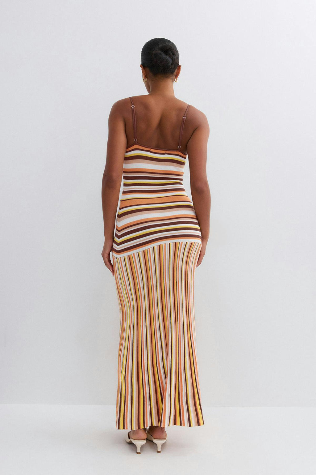 Multistripe knitted dress