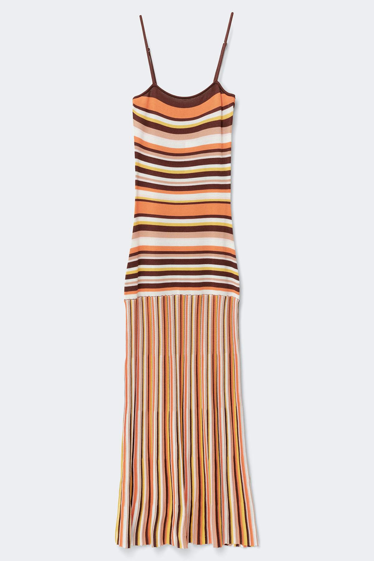 Multistripe knitted dress