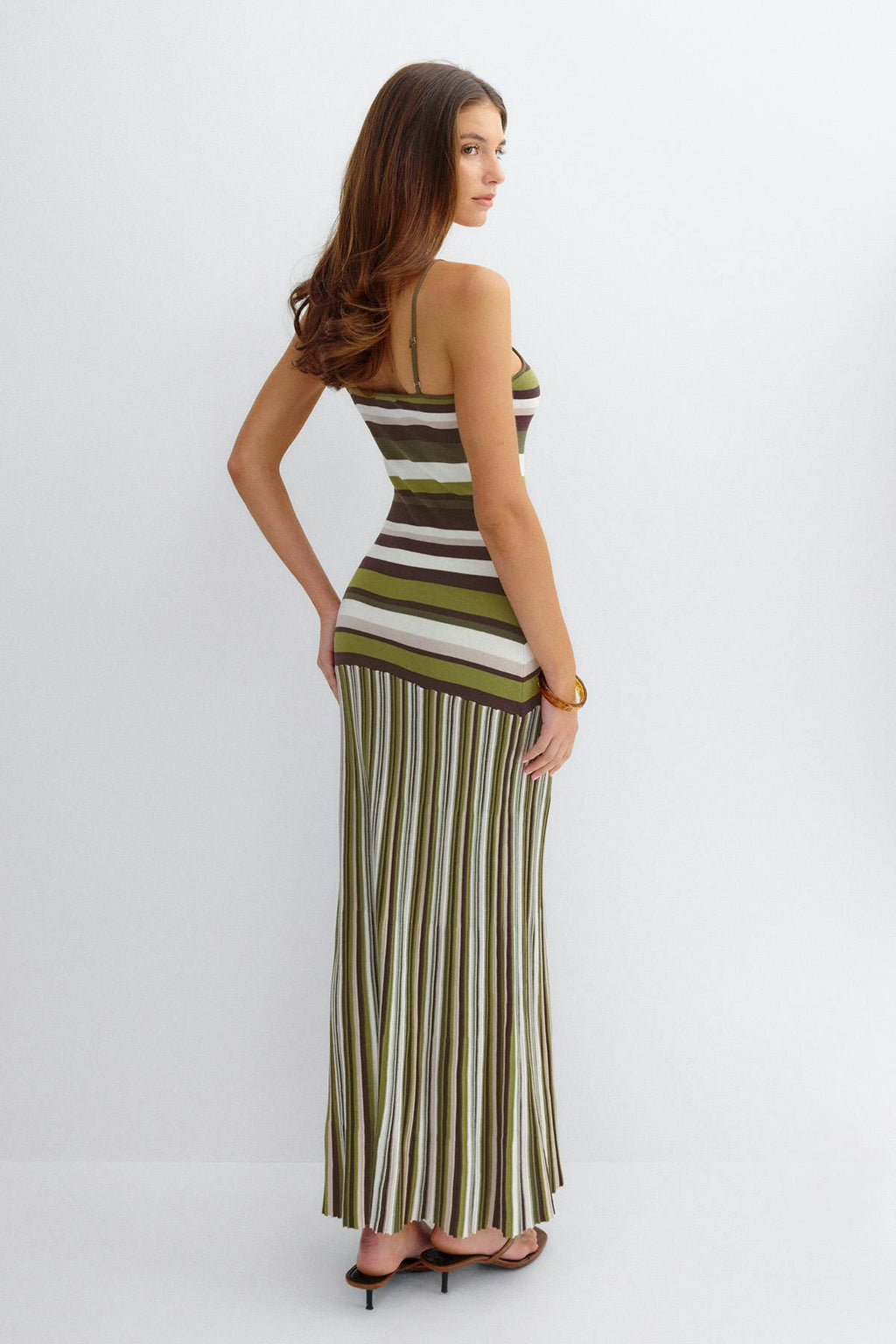 Multistripe knitted dress