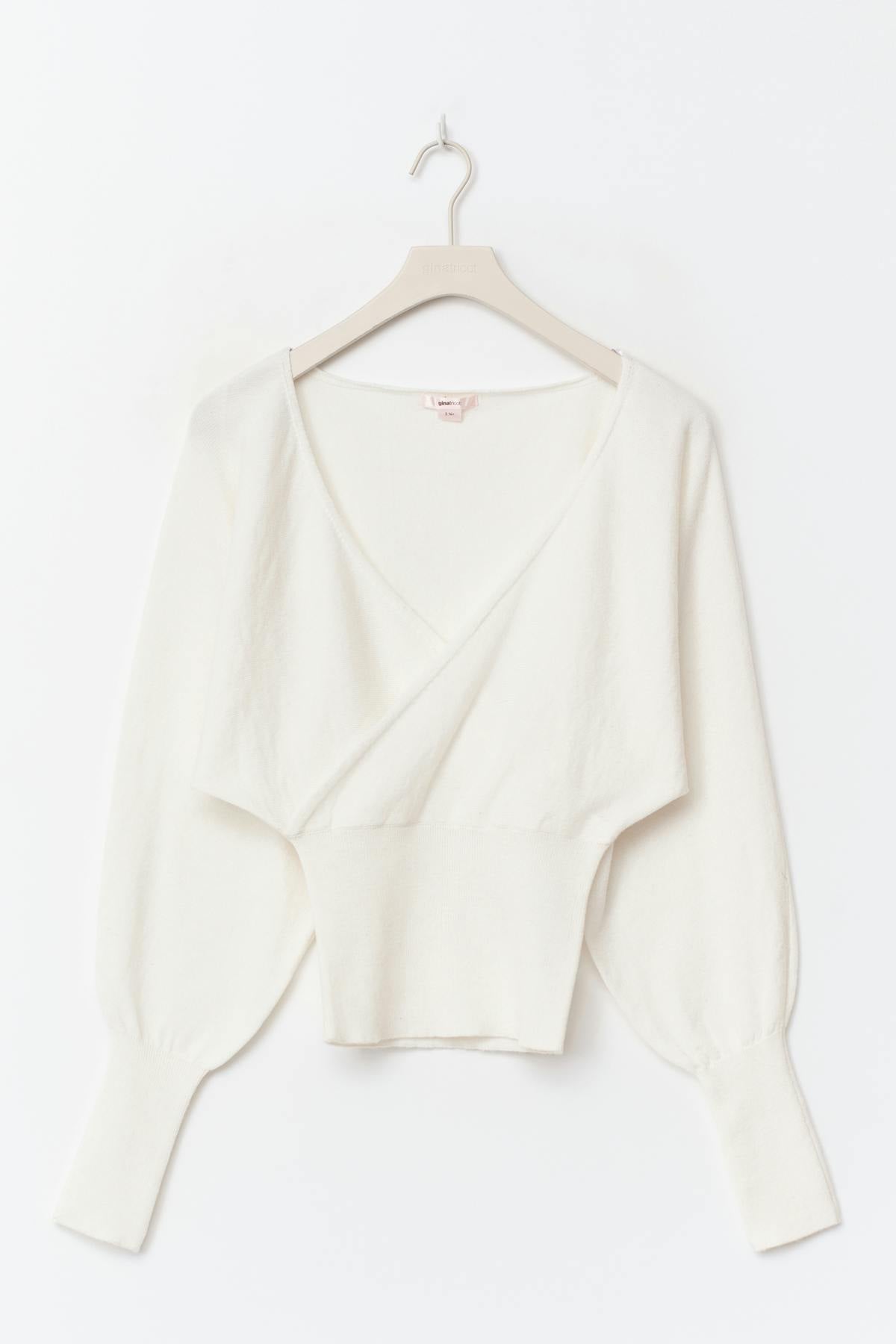 14+ fitted wrap sweater