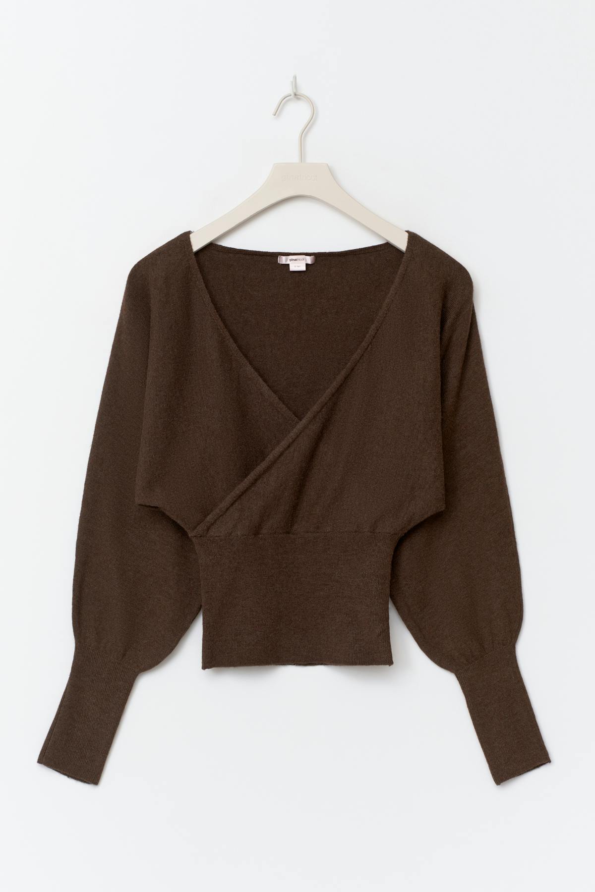 14+ fitted wrap sweater